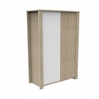 Armoire 2 portes Antonin Bois et blanc