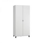 Armoire 2 portes blanc/noir - Collection Simple