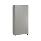 Armoire 2 portes gris et noir - Collection Simple