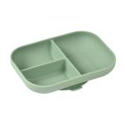 Assiette compartimentée silicone sage green