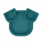 Assiette compartimentée en silicone Isy chien bleu