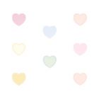 Lot de 16 petites serviettes Coeur pastel