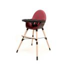 Chaise haute Confort Noir et bordeaux