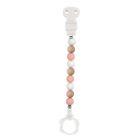 Attache Sucette Silicone Rose Blanc Beige