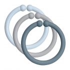 Attaches tétine anneaux Loops Cloud / Baby Blue / Petrol - Pack de 12