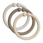 Attaches tétine anneaux Loops Sand / Dark Oak / Vanilla - Pack de 12