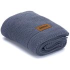 Couverture bébé tricotée bleu