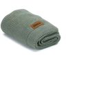 Couverture bébé tricotée vert