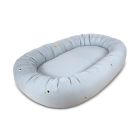 Réducteur de lit Babynest coton biologique Cool Summer - Pearl Blue