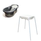 Pack baignoire 0-6 mois avec transat intégré + support de baignoire - argentée