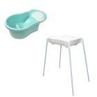 Pack baignoire 0-6 mois avec transat intégré + support de baignoire - mint