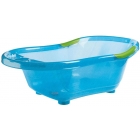 Baignoire bébé bleue pailletée translucide avec vidange