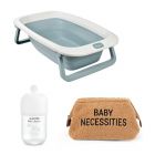 Baignoire Eazy Pop Camélé'O Bleu baltique + Baby cologne 100ml + Trousse baby necessities Teddy beige