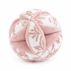 Balle de préhension bébé imprimée Toile de Jouy Rose