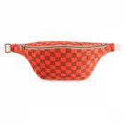 Sac banane Damier Corail et Caramel