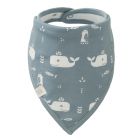 Bavoir bandana Baleine bleue