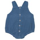 Barboteuse garçon en gaze de coton pierre bleue - 3 mois