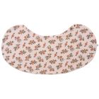 Bavoir 2 en 1 bi-matière (poncho/ épaule) fleurs/ biscuit