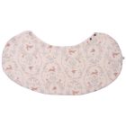 Bavoir 2 en 1 bi-matière (poncho/ épaule) jardin enchanté/ ivoire