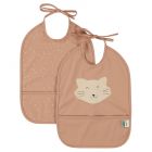 Lot de 2 bavoirs imperméables Mrs. Cat