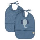 Lot de 2 bavoirs imperméables Mrs. Elephant