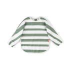 Bavoir à manches avec poche Stripes Vert