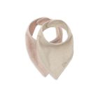 Lot de 2 bavoirs bandana Silk Rose/Sand