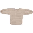 Bavoir manches longues en coton gaufré  6/24mois - latte