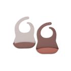 Lot de 2 bavoirs silicone Blush Shades