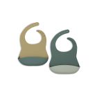 Lot de 2 bavoirs silicone Jade Shades