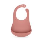 Bavoir en silicone Rose