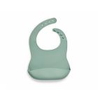 Bavoir en silicone Ash green