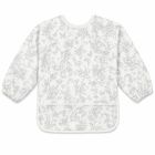 Bavoir à manches imprimé Toile de Jouy Gris