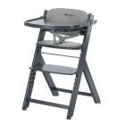 Chaise haute évolutive Timba² blanc avec coussin grey