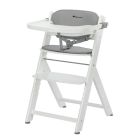Chaise haute évolutive Timba² blanc avec coussin gris