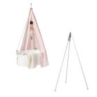 Berceau blanc Classic avec trépied et voile Rose pastel