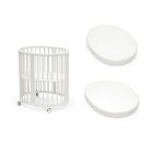 Pack Berceau Sleepi White + matelas mini Sleepi + drap housse blanc