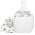 Biberon anti-colique en silicone 150 ml - Motif toile de Jouy Tartine et Chocolat, Gris