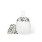 Biberon anti-colique en silicone medical 150 ml, That's Mine, Fleurs et lapins
