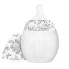 Biberon anti-colique en silicone 240 ml - Motif toile de Jouy Tartine et Chocolat, Gris