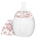 Biberon anti-colique en silicone 240 ml - Motif toile de Jouy Tartine et Chocolat, Rose