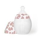 Biberon anti-colique en silicone medical 240 ml, Rose Graou