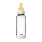 Biberon en verre Anti colique 240 ml Ivoire + tétine Latex