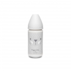 Biberon en verre 240 ml Hygge Baby Moustache gris
