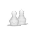 Lot de 2 tétines silicone débit lent