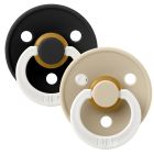 Pack de 2 sucettes physiologiques Latex Pacifier Taille 2 -  Noir / Vanille