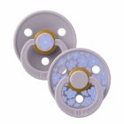 Pack de 2 sucettes Colour Caoutchouc Jasmine 6 mois+ Fossil Grey