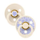 Pack de 2 sucettes Colour Caoutchouc Jasmine 6 mois+ Ivory Mix