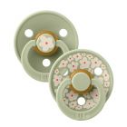 Pack de 2 sucettes Colour Caoutchouc Jasmine 6 mois+ Sage Mix