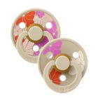 Pack de 2 sucettes Colour Caoutchouc 0-6 mois Morning Bloom Vanilla Mix